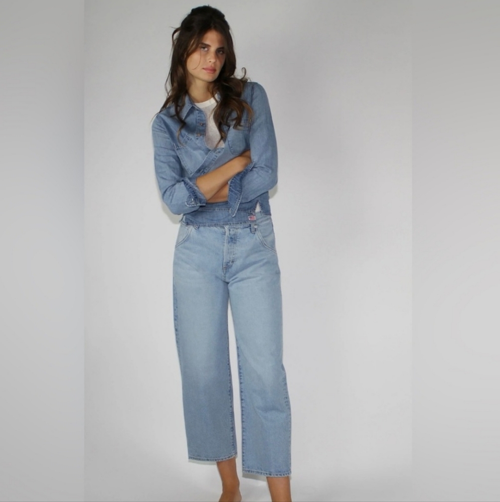 NWT Daily Blue The MANTRA Barrel Leg Jeans Size 25